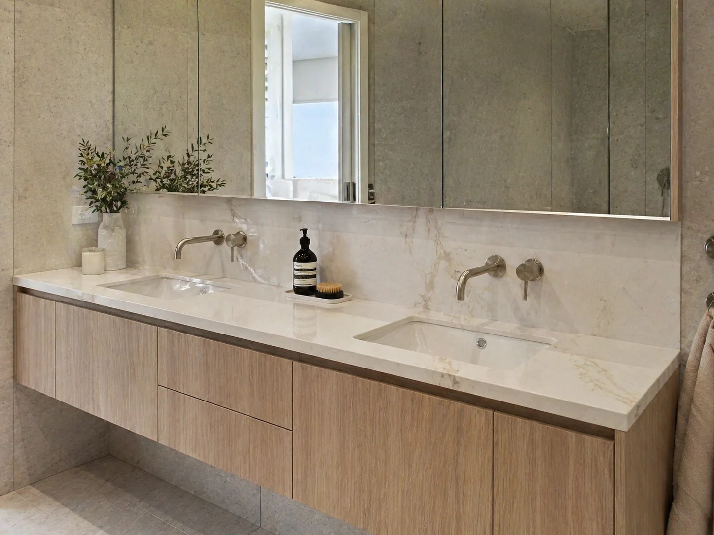 Bathroom vanity stone benchtop Townsville