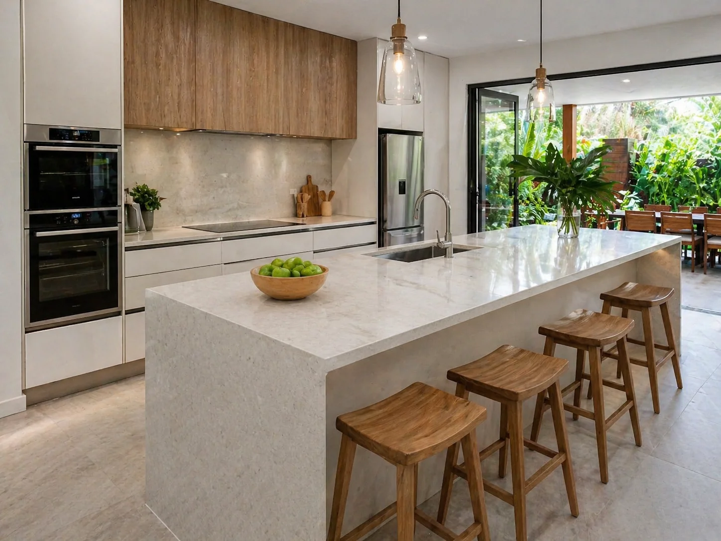 Kitchen stone benchtop fabrication and installation Townsville